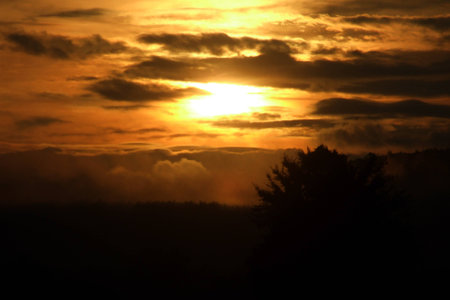 Sunset in Chiang Raiの写真素材