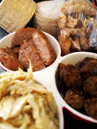 Food of northern Thailand.   の写真素材