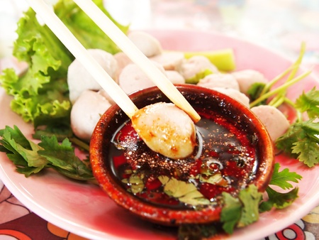 Steamed meatballs,の写真素材