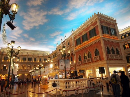 Building interiors, Venetian Macau.    のeditorial素材