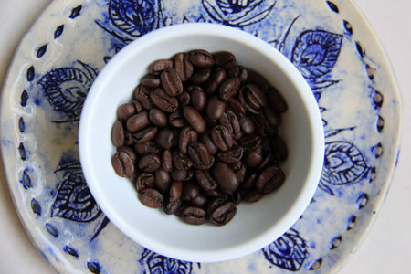 Roasted coffee beans