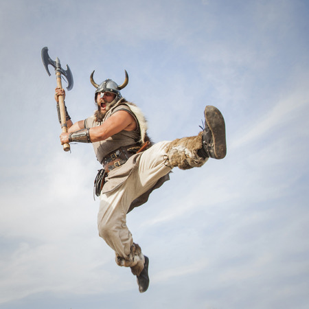 Vikings attack from skyの写真素材