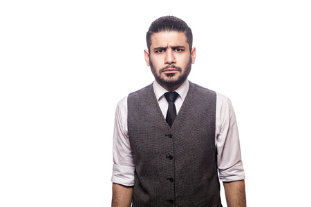 Handsome businessman on white background.の写真素材