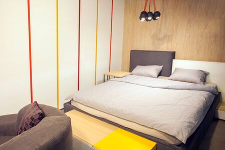 luxury comfortable modern bedroom interior
