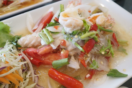 Shrimp saladの写真素材