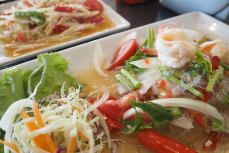 Shrimp saladの写真素材