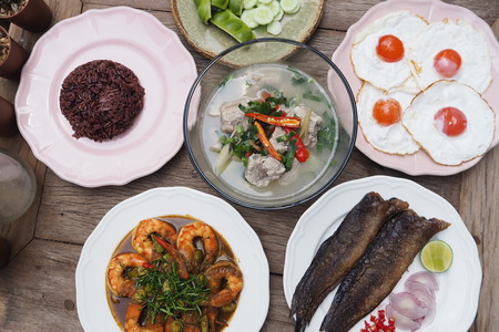 Thai foodsの写真素材