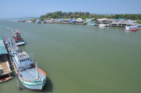 Ship in the seaの写真素材