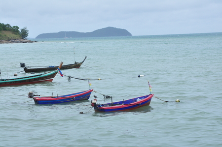 The boats on the beachの写真素材