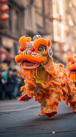 Chinese New Year parade in London, UK.の素材