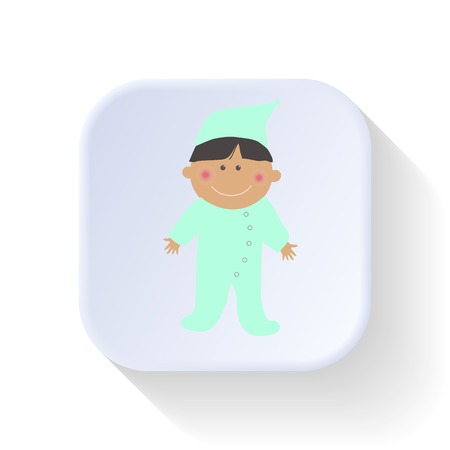 Boy in pajamas graphic illustration design artのイラスト素材