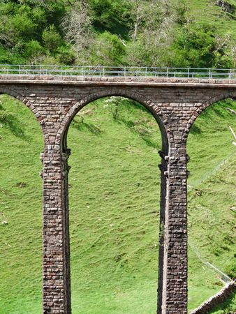 Victorian railway viaduct at Smardale, Cumbria, UKの写真素材