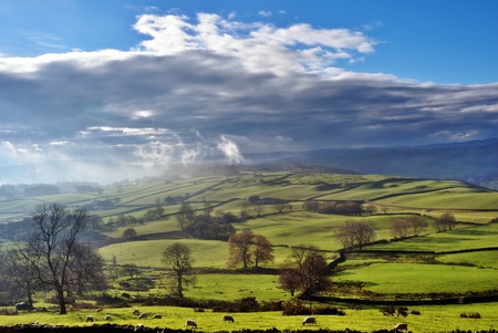 Rolling English Countryside near Staveley in the English Lake Districtの写真素材