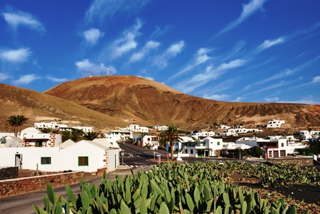 The village of Femes on Lanzarote, in the Spanish Canary Islands.の写真素材