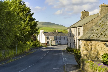 The village of Grayrigg, Cumbria, England.の写真素材