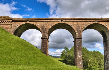 A view of lowgill viaduct, on the Dales Way, Cumbria, Englandの写真素材