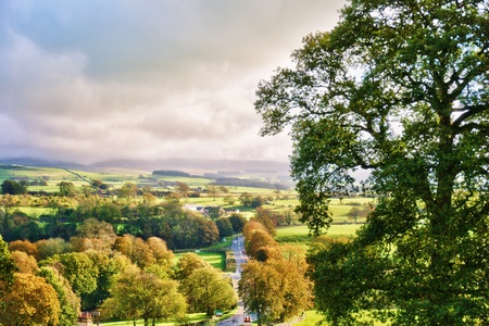 English countryside in Autumn. Near Kirkby Lonsdale, Cumbriaの写真素材