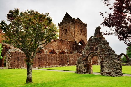 Sweetheart Abbey, a Cistercian abbey located in Dumfries and Galloway, Scotland  の写真素材