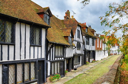 Early Tudor or late medieval building in Rye, East Sussex, Englandの写真素材