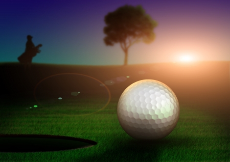 Golf sunriseの写真素材
