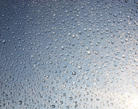 Many little water drops on glassの写真素材