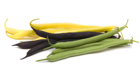 Fresh string bean on a white background.
