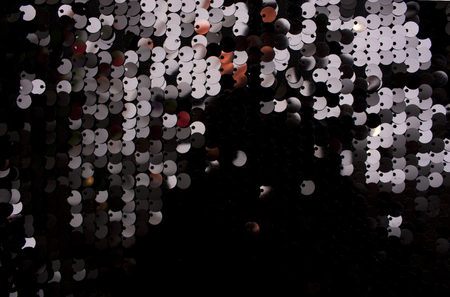 Beautiful shiny Christmas lights, glowing magic bokeh の写真素材