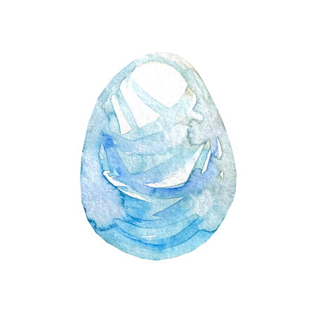 watercolor ester egg. hand drawn sketch illustration.の写真素材