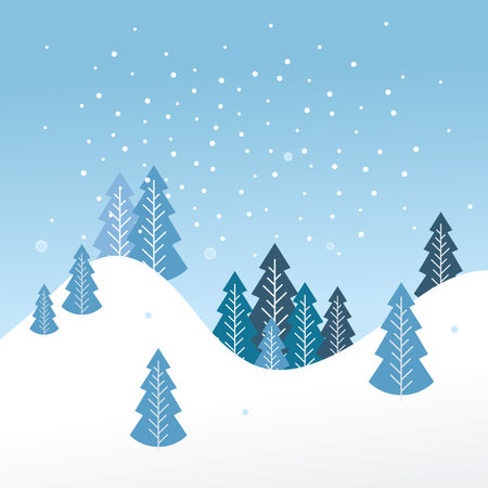 Winter Background Vector Illustration Vector Design Imagesのイラスト素材