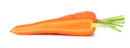 Fresh carrot isolated on a white .の写真素材