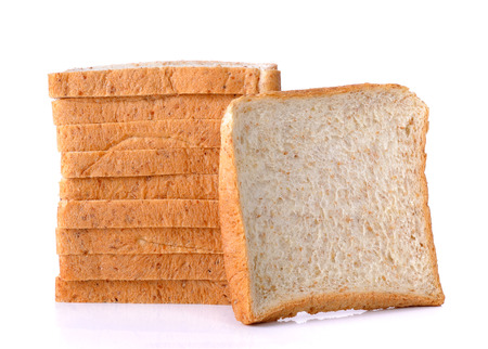 whole wheat Bread isolated on the white background.