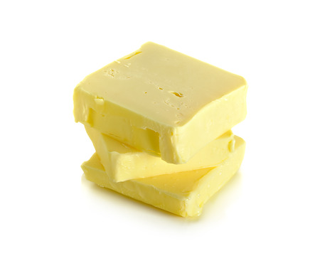 butter isolated on the white background.の写真素材