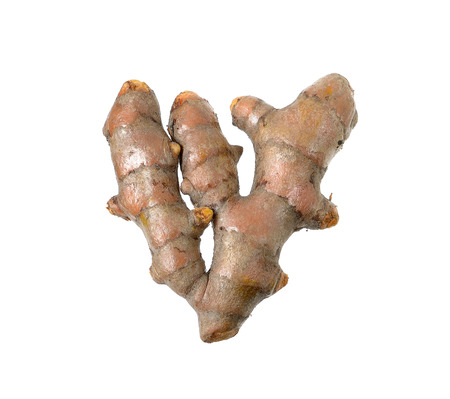 Turmeric isolated on the white background.