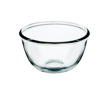 Empty bowl glass isolated on the white background.の写真素材