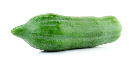 Green papaya isolated on the white backgroundの写真素材