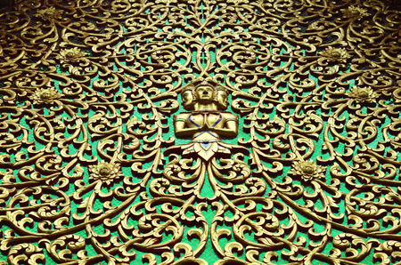 Close up Pattern of temple roof Thai style.の写真素材