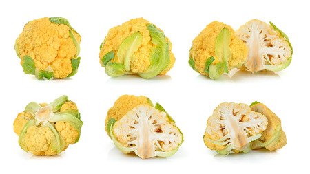 cauliflower isolated on the white background .の写真素材