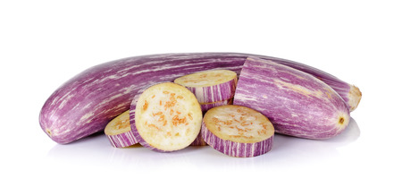 eggplant isolated on a white background .の写真素材
