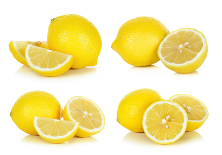 Set of Lemon isolated on the white background.の写真素材