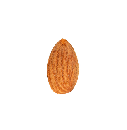 almonds isolated on the white background .の写真素材