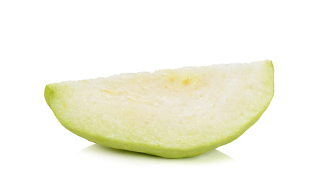 Slice Guava fruit isolated on the white background.の写真素材
