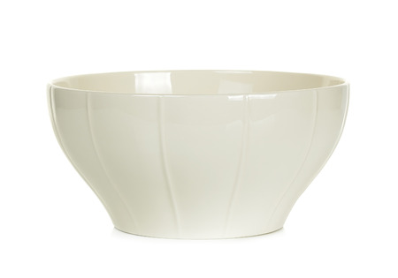 white bowl isolated on the white background.の写真素材