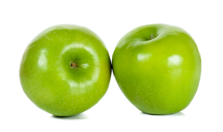 Green apple isolated on the white background.の写真素材