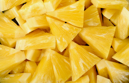 Close up slice pineapple background texture.の写真素材
