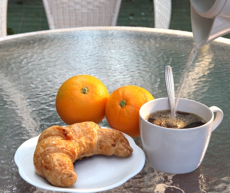 breakfast morning coffeeの写真素材
