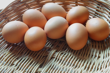 fresh eggs form native farmの写真素材