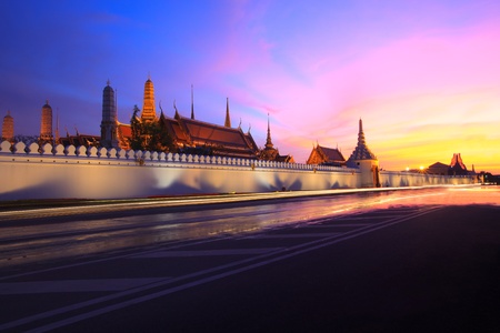 grand palace bangkok thailand  in twilightの写真素材