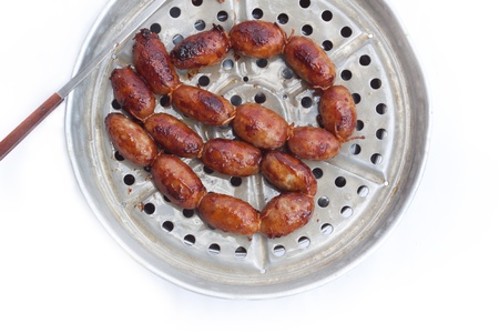 thai rice sausage fryの写真素材