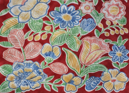 flowers painting on clothes の写真素材