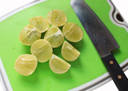 cuts of lemon in original thai kitchen roomの写真素材
